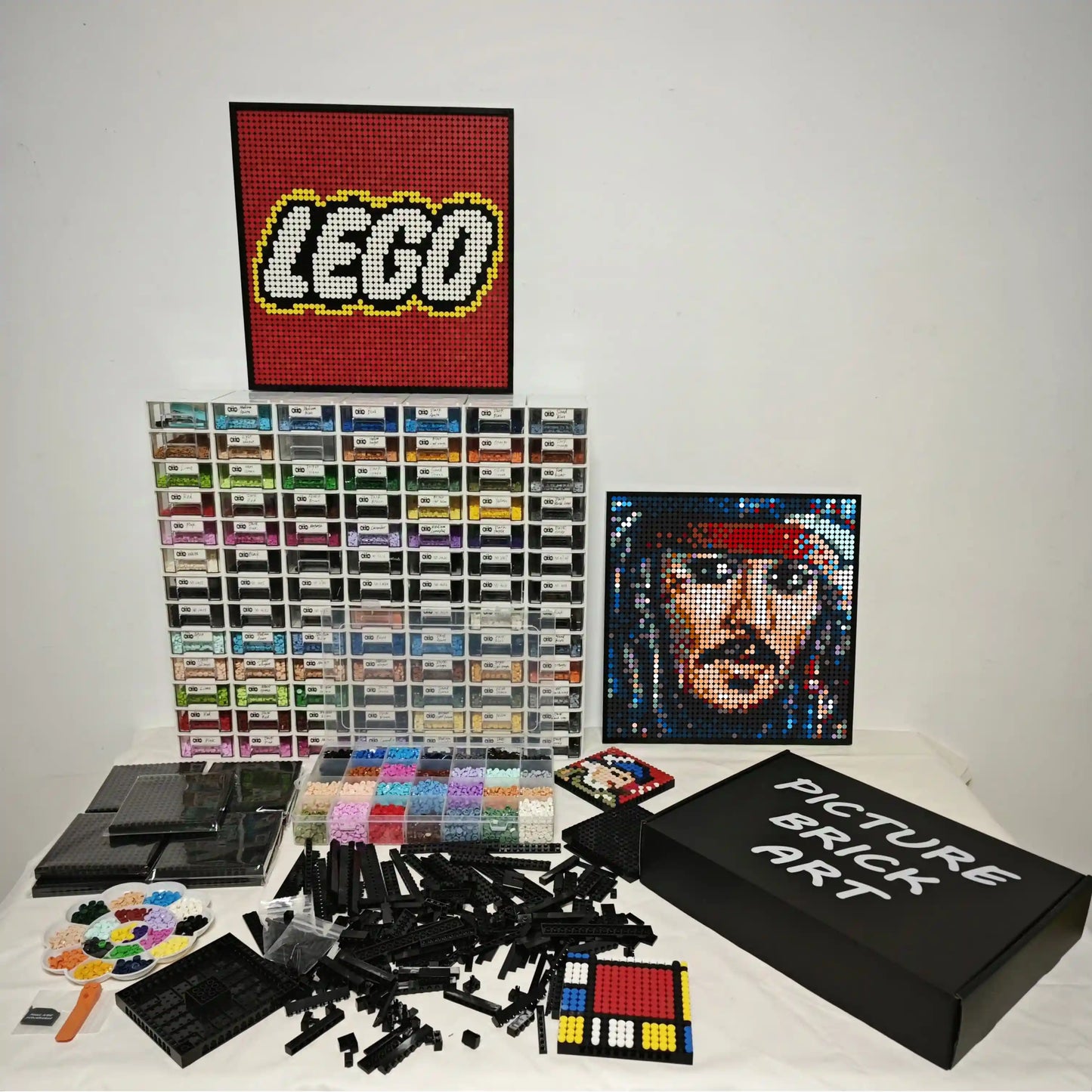 LEGO Mosaik Wandkunst-Jack Sparrow Portrait Custom Bild-48x48