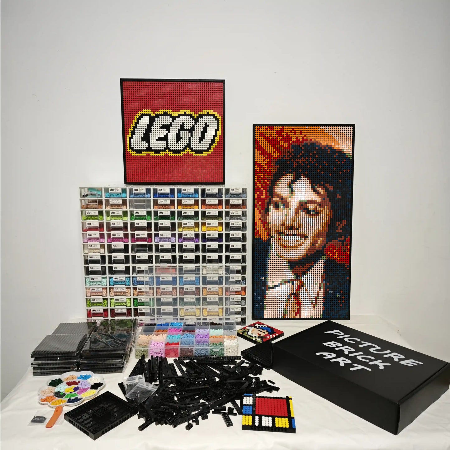 LEGO Mosaic Wall Art-Michael Jackson Portrait Custom Picture-48x96