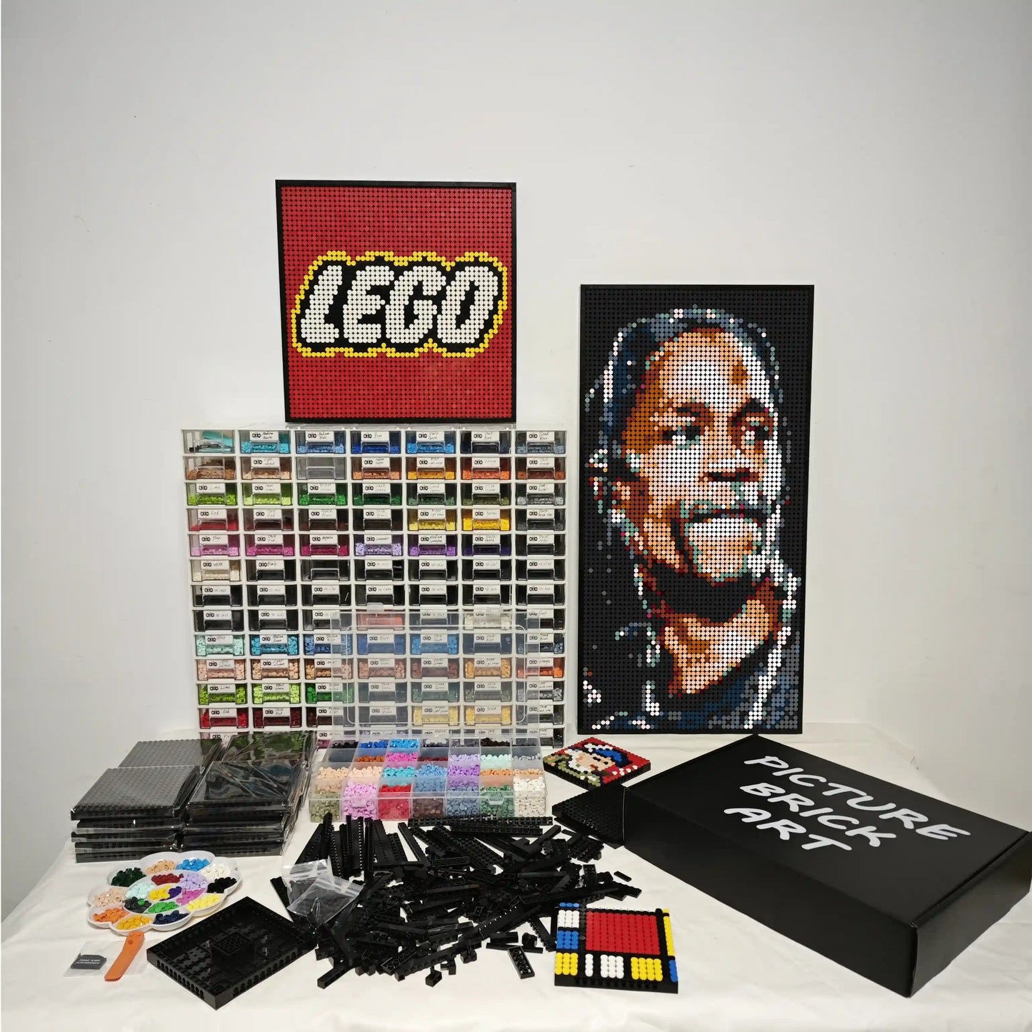 LEGO Mosaik-Wandkunst – Travis Scott Portrait, individuelles Bild – 48 x 96