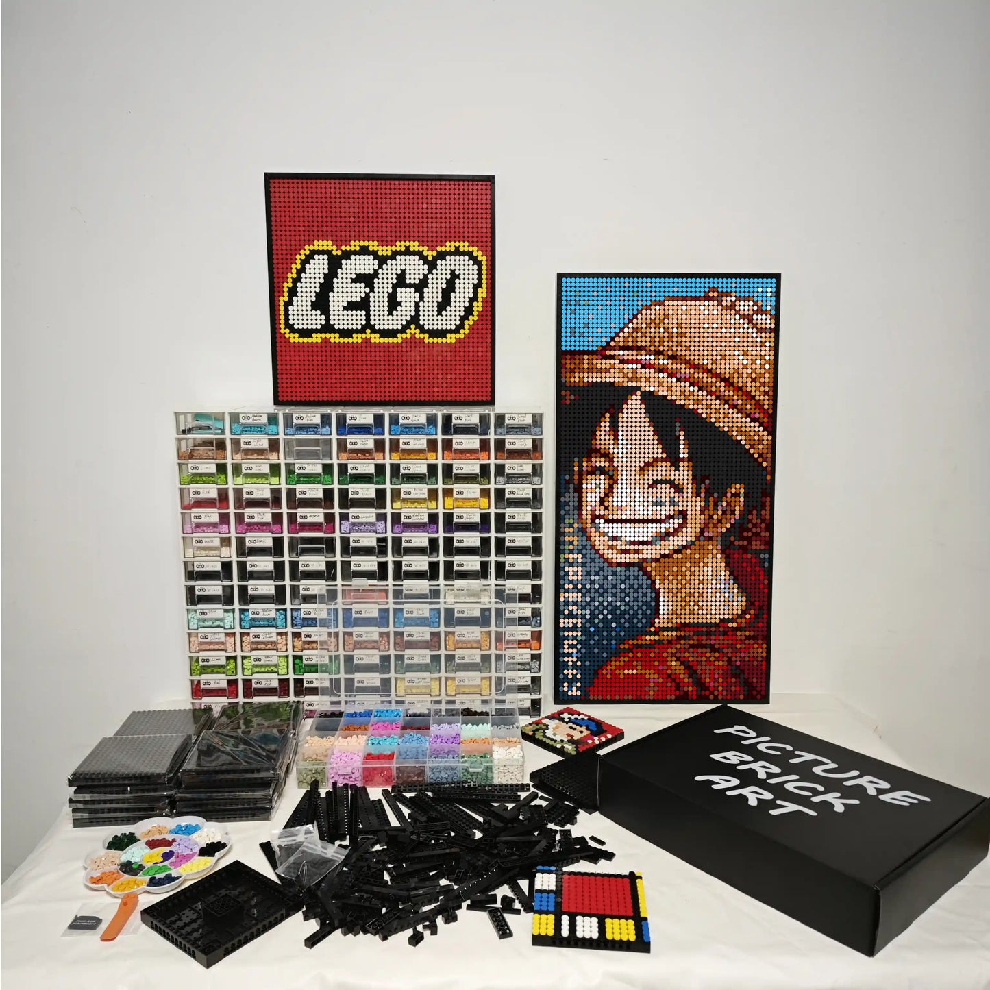 LEGO Mosaic Wall Art-Luffy Pixel art-48x96