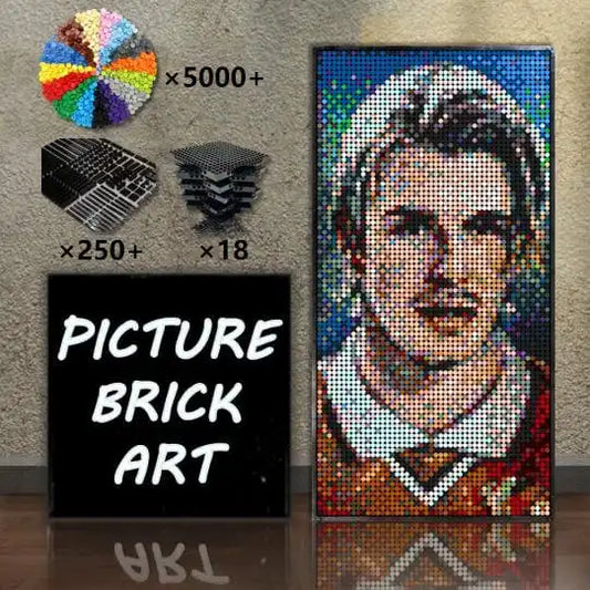 LEGO Mosaic Wall Art-David Beckham Pixel Art-48x96